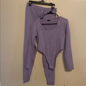 Purple Fashion Nova 2 sweater set Size XL